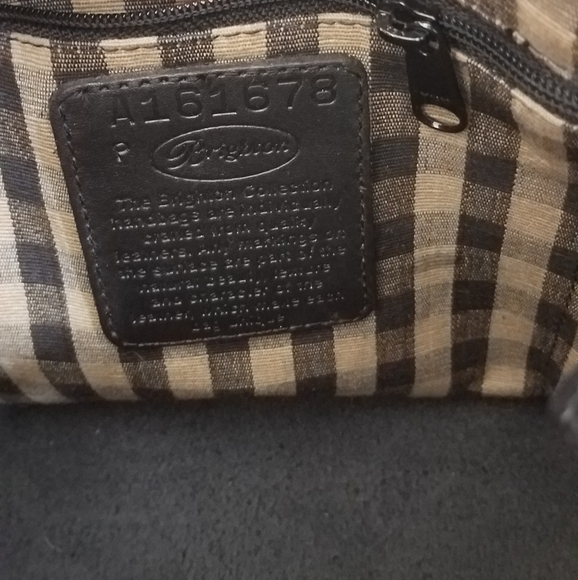 Brighton Bag Large Black Woven Braided Leather - Picture 9 of 16